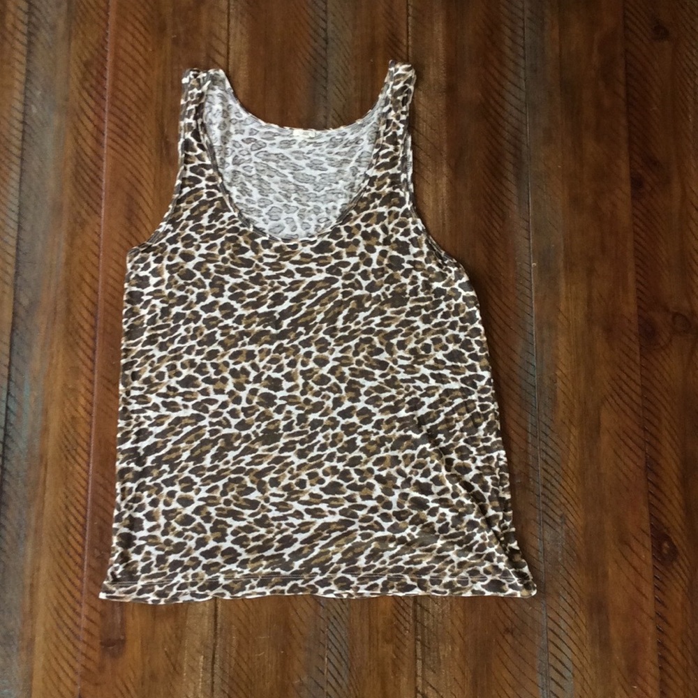 J.Crew Leopard Tissue Tank Top Large